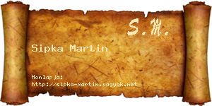 Sipka Martin névjegykártya