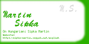 martin sipka business card